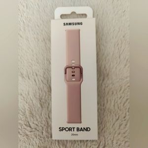 Original Silicone Watch Strap Band for Samsung Galaxy Watch color is pink gold